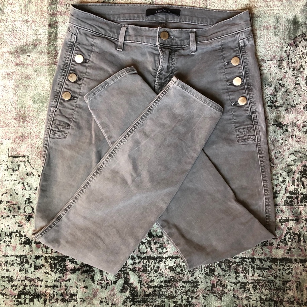 J Brand Zion Mid-Rise Skinny W/ Button Pockets